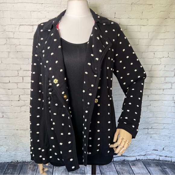 Marc Jacobs Textured Polka Dot Knit Sweater Pea Coat Cardigan Jacket Size Medium - Picture 8 of 13